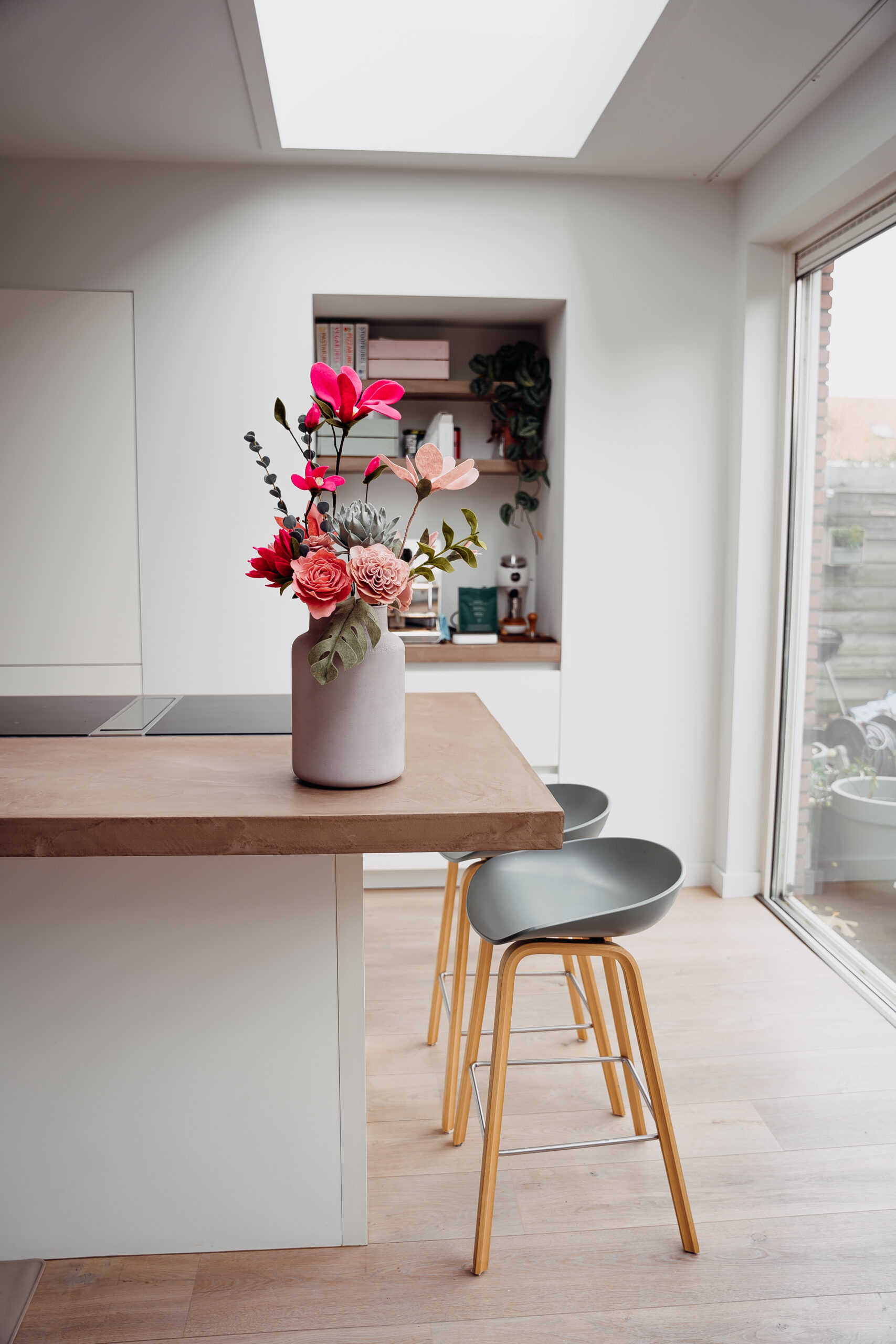 bloemist Hoorn, boeket Hoorn, kunstbloemen, zijde bloemen, viltboeket, duurzaam boeket, allergie boeket, hooikoorts boeket, viltbloemist, alternatief boeket, bloemen voor in huis